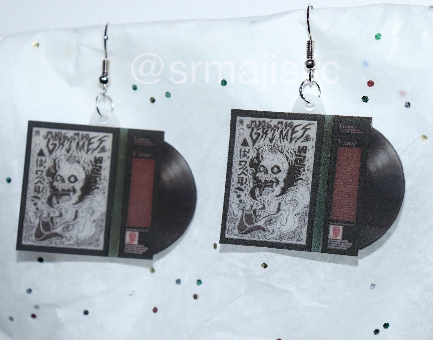 Grimes Visions Vinyl Album Handmade Earrings!