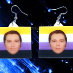 Paul Dano Says Gay Rights Pride Flag Handmade Earrings!