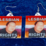 Sal Vulcano Lesbian Flame Pride Flag Handmade Earrings!