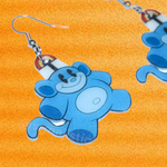 Blue Rainbow Monkey Codename: Kids Next Door 2D Character Handmade Earrings!