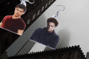 Edward and Jacob Twilight Character Handmade Earrings!