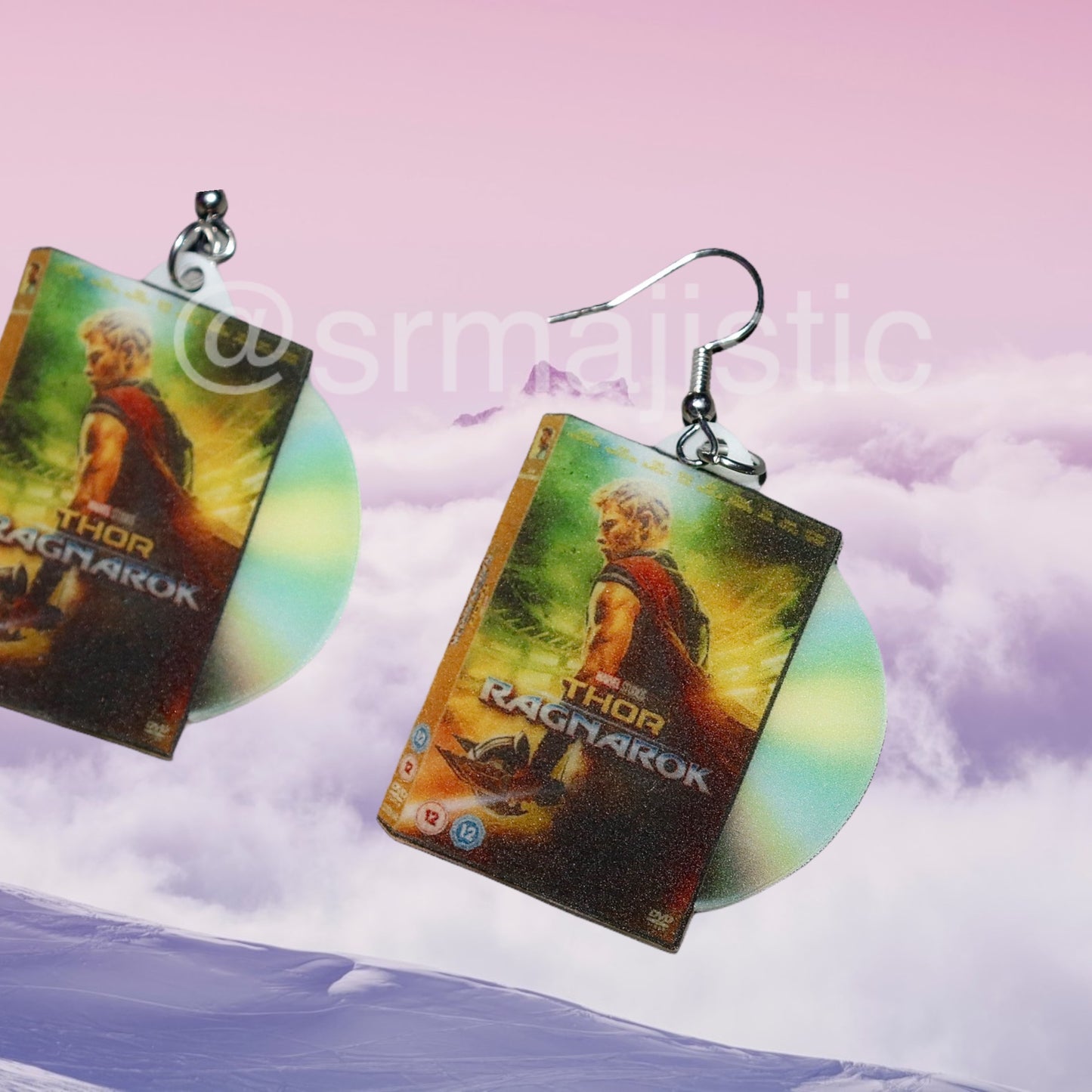 Thor: Ragnarok (2017) DVD 2D detailed Handmade Earrings!