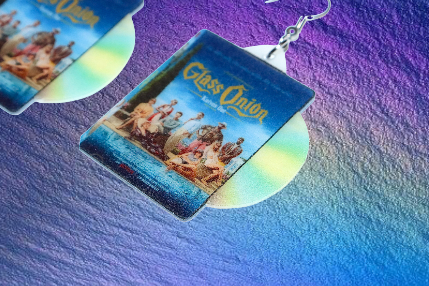 Glass Onion: A Knives Out Mystery (2022) DVD 2D detailed Handmade Earrings!