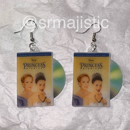 The Princess Diaries (2001) DVD 2D detailed Handmade Earrings!