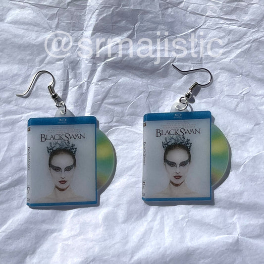Black Swan (2010) DVD 2D detailed Handmade Earrings!