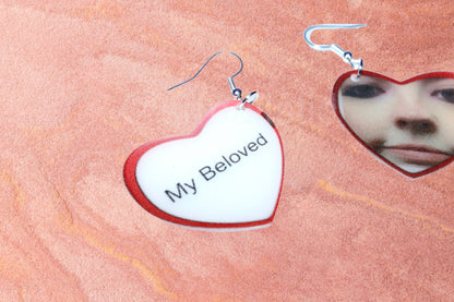 Custom Heart Locket Style Earrings