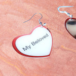 Custom Heart Locket Style Earrings