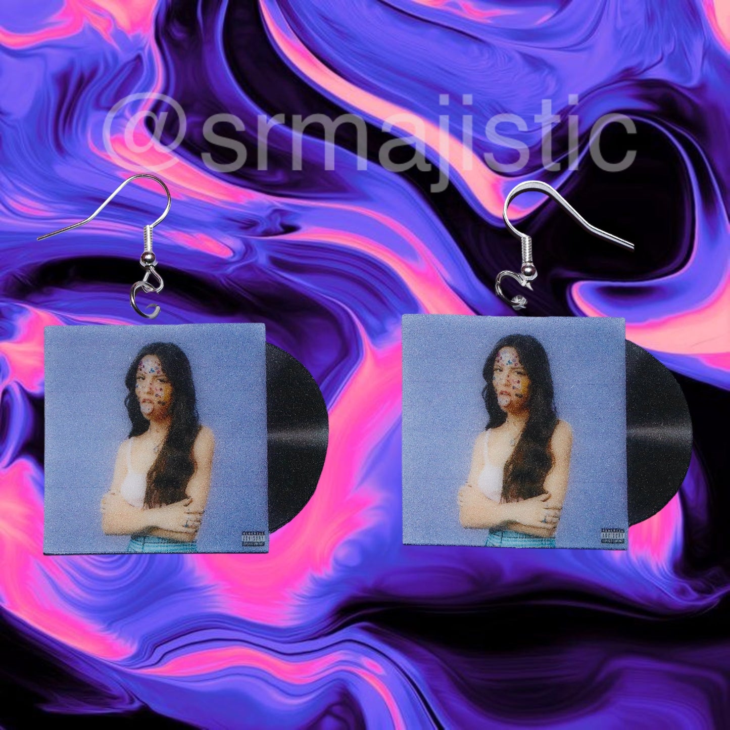 Olivia Rodrigo SOUR Vinyl Album Handmade Earrings!