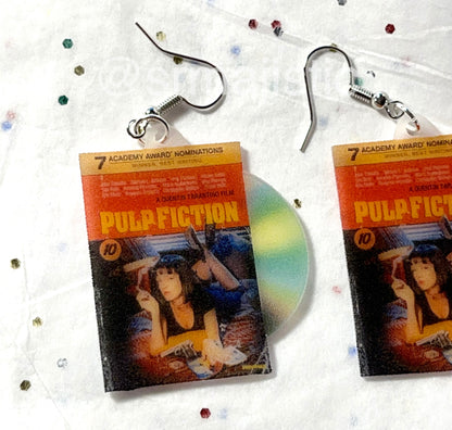 Pulp Fiction (1994) DVD 2D detailed Handmade Earrings!