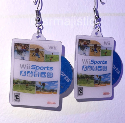 Wii Sports Wii Game 2D detailed Handmade Earrings!
