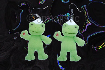 (READY TO SHIP) Build a Bear Frog Cute Handmade Earrings!