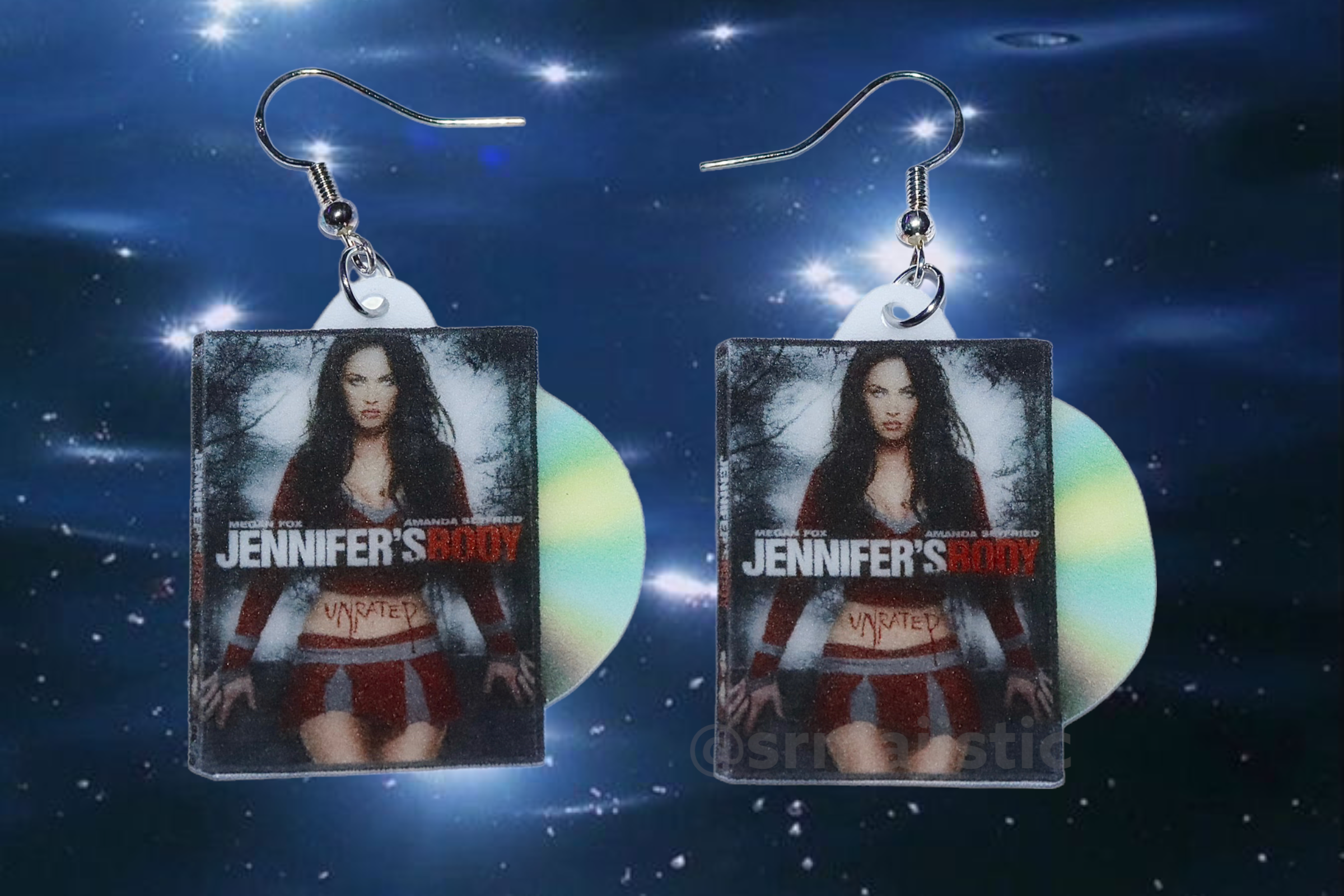 Jennifer’s Body (2009) DVD 2D detailed Handmade Earrings!
