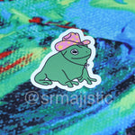 Cowboy Frog Cute Stickers!