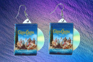 Glass Onion: A Knives Out Mystery (2022) DVD 2D detailed Handmade Earrings!