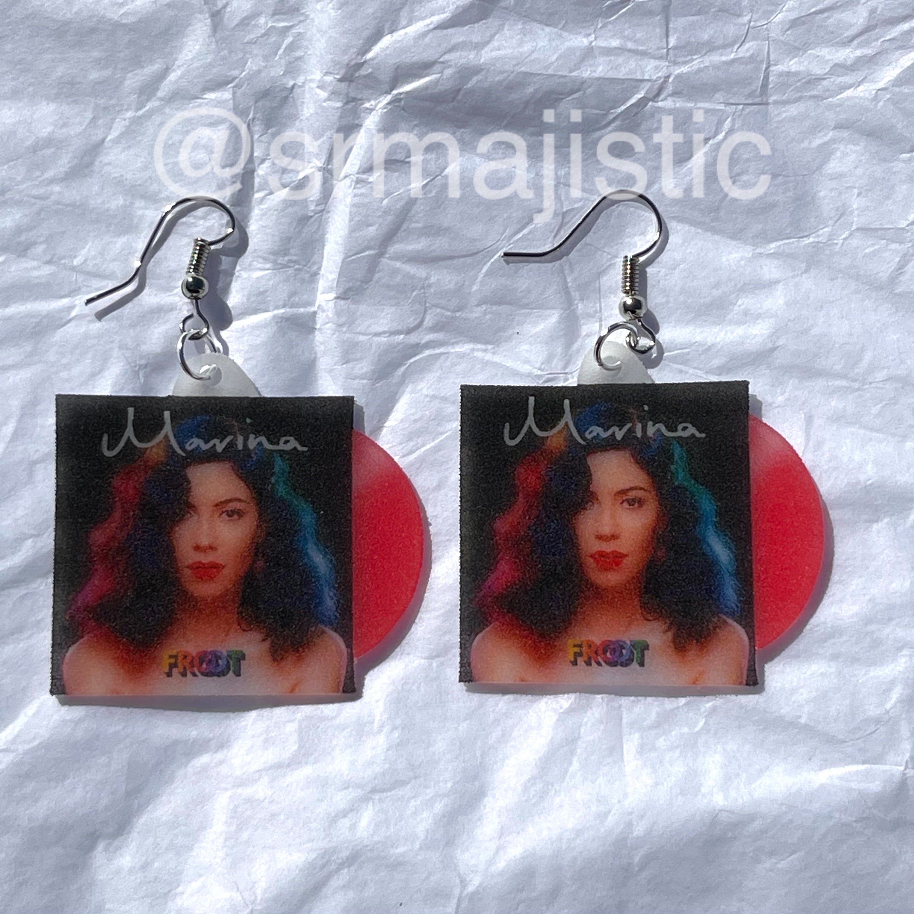 Marina and the Diamonds FROOT Vinyl Album Handmade Earrings!