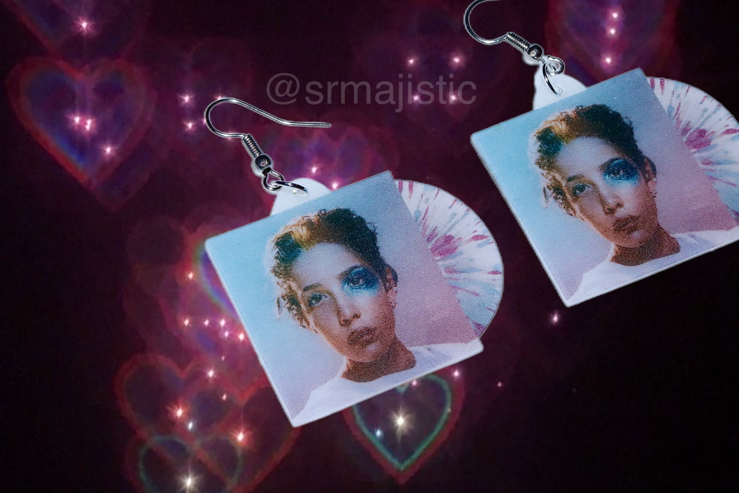 Halsey Manic Vinyl Handmade Earrings!