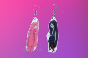 Marceline and Princess Bubblegum from Adventure Time Character Handmade Earrings!