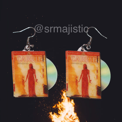 Carrie (1976) DVD 2D detailed Handmade Earrings!