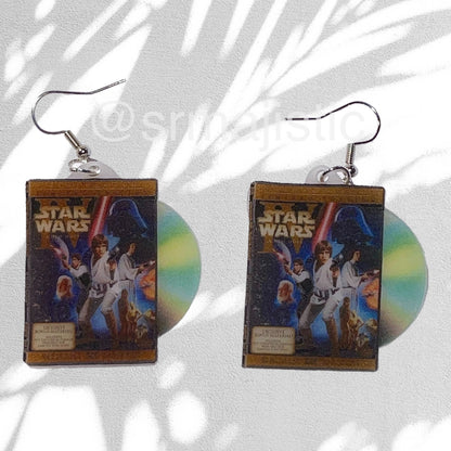 Star Wars Entire Collection DVD 2D detailed Handmade Earrings!