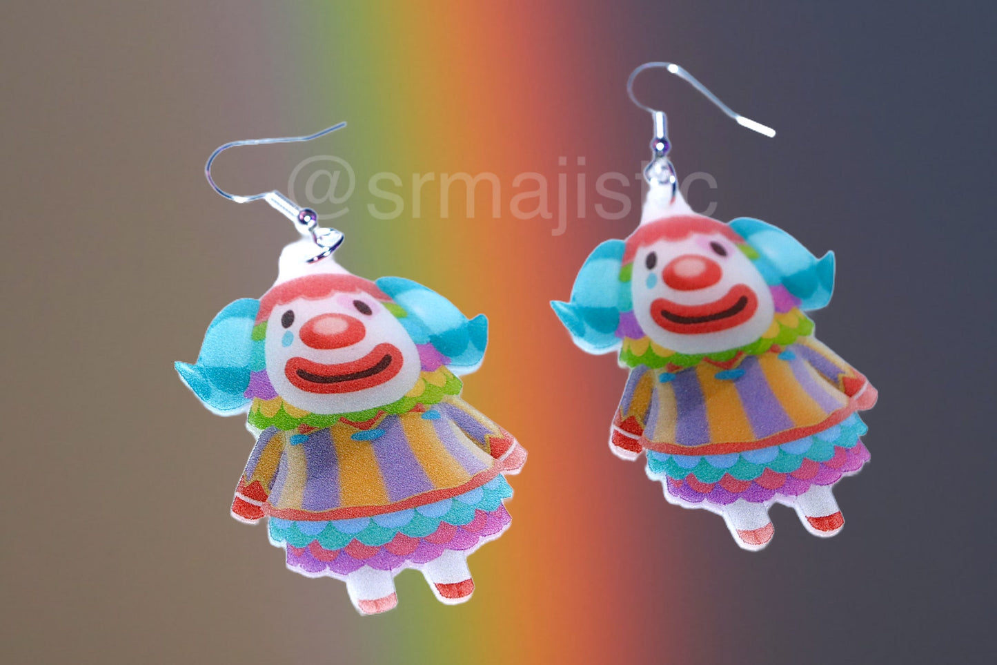 Pietro Clown Villager Animal Crossing Character Cute Handmade Earrings!
