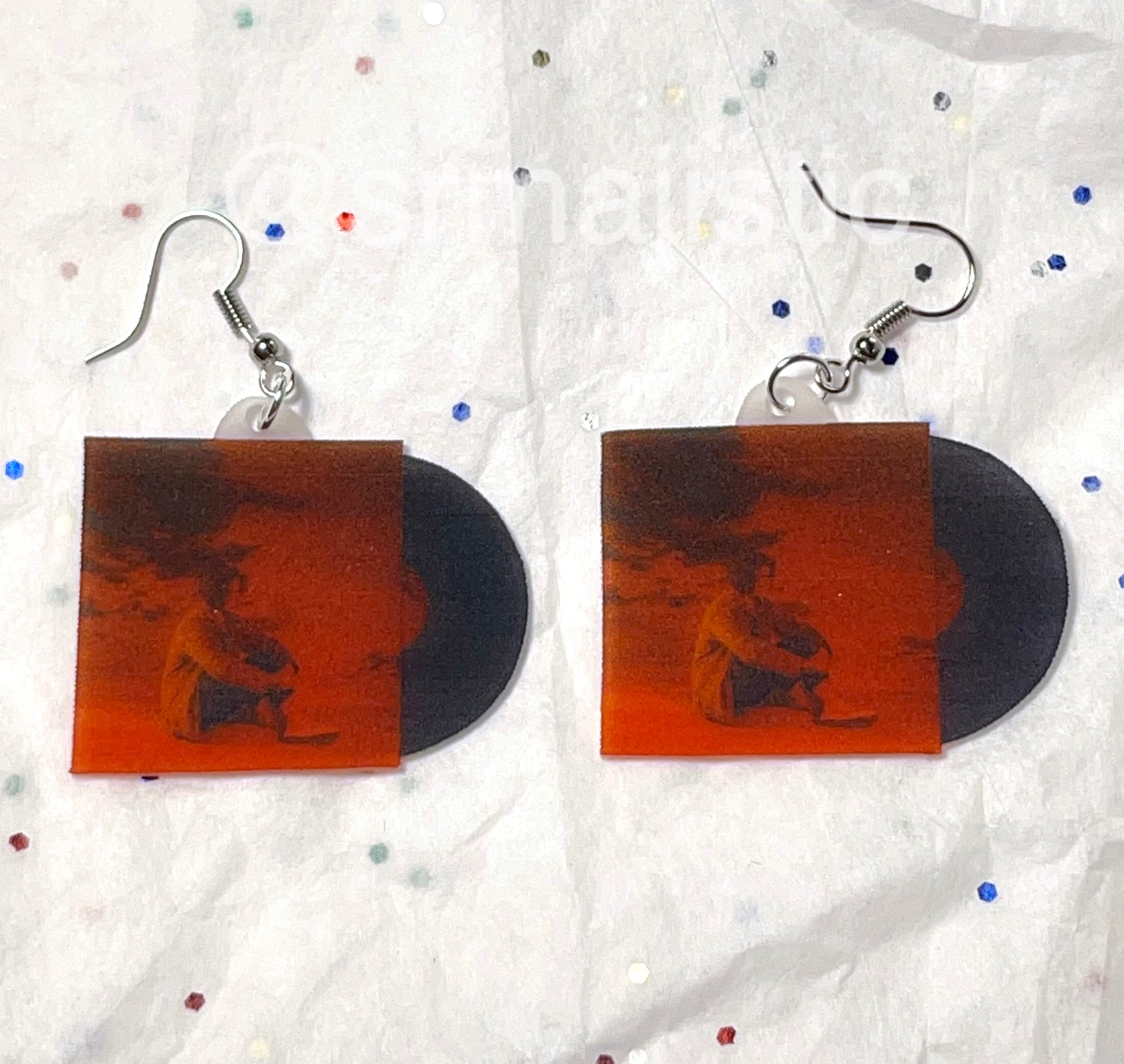 Lewis Capaldi Divinely Uninspired to a Hellish Extent Vinyl Album Handmade Earrings!